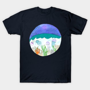 Jellyfish under the stars T-Shirt